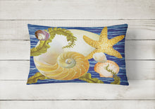 Load image into Gallery viewer, Cut Nautilus And Starfish Canvas Fabric Decorative Pillow PRS4056PW1216