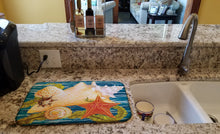 Load image into Gallery viewer, Conch Starfish And Cockle II Dish Drying Mat – Absorbent, Artistic Kitchen Essentials PRS4057DDM