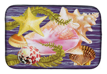 Load image into Gallery viewer, Conch And Starfish Dish Drying Mat – Absorbent, Artistic Kitchen Essentials PRS4058DDM