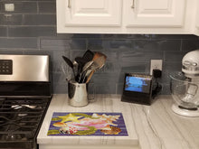 Load image into Gallery viewer, Conch And Starfish Glass Cutting Boards – Durable, Decorative Kitchen Art Large PRS4058LCB