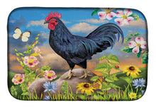 Load image into Gallery viewer, Black Rooster Dish Drying Mat – Absorbent, Artistic Kitchen Essentials PRS4060DDM