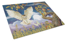 Load image into Gallery viewer, Barn Owl In The Apple Orchard Glass Cutting Boards – Durable, Decorative Kitchen Art Large PRS4062LCB