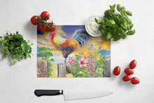 Load image into Gallery viewer, Rooster Barnyard Morning Glass Cutting Boards – Durable, Decorative Kitchen Art Large PRS4063LCB