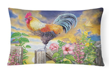 Load image into Gallery viewer, Rooster Barnyard Morning Canvas Fabric Decorative Pillow PRS4063PW1216