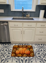 Load image into Gallery viewer, Pumpkins and Fall Leaves Machine Washable Memory Foam Mat PTW2009RUG