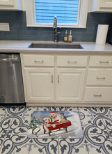 Load image into Gallery viewer, Dogs and Kitten in Sled Need for Speed Machine Washable Memory Foam Mat PTW2015RUG
