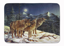 Load image into Gallery viewer, Wolf Wolves Crying at The Moon Machine Washable Memory Foam Mat PTW2041RUG