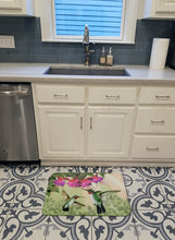 Load image into Gallery viewer, Fuchsia and Hummingbirds Machine Washable Memory Foam Mat PTW2051RUG
