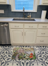 Load image into Gallery viewer, Garden Gazebo Hummingbird Duo Machine Washable Memory Foam Mat PTW2053RUG
