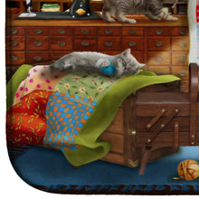 Load image into Gallery viewer, Trouble in The Quilt Room Dish Drying Mat – Absorbent, Artistic Kitchen Essentials PTW2063DDM