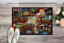 Load image into Gallery viewer, Trouble in The Quilt Room Doormat - 24x36 Decorative Floor Mat – Indoor/Outdoor Rug with Artistic Flair PTW2063JMAT
