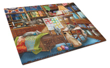 Load image into Gallery viewer, Trouble in The Quilt Room Glass Cutting Boards – Durable, Decorative Kitchen Art Large PTW2063LCB