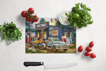Load image into Gallery viewer, Early Bird Catches the Fish Bait Shop Glass Cutting Boards – Durable, Decorative Kitchen Art Large PTW2065LCB