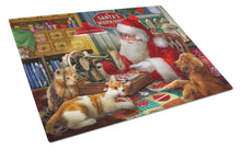 Load image into Gallery viewer, Santa's Workshop, Golden Retriever and Cats Glass Cutting Boards – Durable, Decorative Kitchen Art Large PTW2067LCB