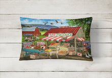 Load image into Gallery viewer, Produce Stand Yellow Lab and Cows Canvas Fabric Decorative Pillow PTW2068PW1216