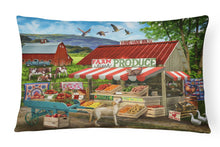 Load image into Gallery viewer, Produce Stand Yellow Lab and Cows Canvas Fabric Decorative Pillow PTW2068PW1216