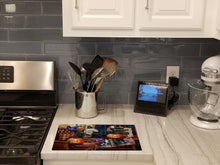 Load image into Gallery viewer, Halloween Black Cats Our Favorite Time Glass Cutting Boards – Durable, Decorative Kitchen Art Large PTW2069LCB