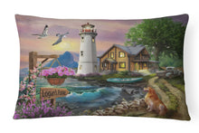Load image into Gallery viewer, Logan's Pointe Lighthouse Golden Retriever Canvas Fabric Decorative Pillow PTW2070PW1216