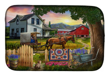 Load image into Gallery viewer, Headed Home for Dinner Farm Dish Drying Mat – Absorbent, Artistic Kitchen Essentials PTW2071DDM