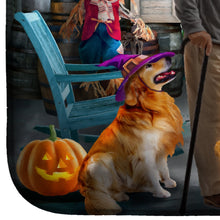 Load image into Gallery viewer, Halloween at Grandpa's Golden Retriever Dish Drying Mat – Absorbent, Artistic Kitchen Essentials PTW2072DDM