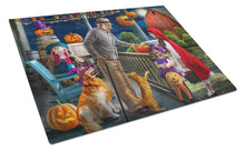 Load image into Gallery viewer, Halloween at Grandpa's Golden Retriever Glass Cutting Boards – Durable, Decorative Kitchen Art Large PTW2072LCB