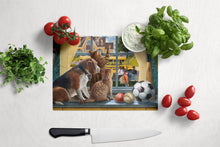 Load image into Gallery viewer, Beagle, Cats Back to School Glass Cutting Boards – Durable, Decorative Kitchen Art Large PTW2074LCB