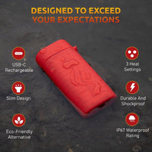 Load image into Gallery viewer, POWERPAW 502 IP67 Waterproof Rechargeable Electric Hand Warmer