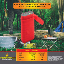 Load image into Gallery viewer, POWERPAW 602R IP67 Waterproof Rechargeable Electric Hand Warmer