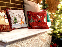 Load image into Gallery viewer, Tache Here Comes Santa Claus Vintage Holiday Woven Tapestry Throw Pillow Cover (8577CC)