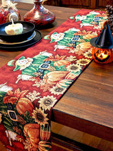 Load image into Gallery viewer, Tache Pumpkin Patch Scarecrow Autumn Harvest Woven Tapestry Table Runners (12921TR)