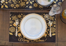 Load image into Gallery viewer, DaDa Bedding Set of 4-Pieces Magical Golden Reindeer Woven Tapestry Dining Table Placemats 13” x 19”