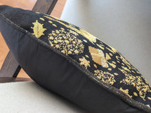 Load image into Gallery viewer, DaDa Bedding Magical Golden Reindeer Woven Tapestry Throw Pillow Covers 16" x 16"
