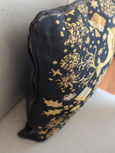 Load image into Gallery viewer, DaDa Bedding Magical Golden Reindeer Woven Tapestry Throw Pillow Covers 16" x 16"