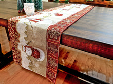 Load image into Gallery viewer, Tache Mr. &amp; Mrs. Snowman Couple Woven Tapestry Table Runners (10323TR)