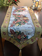 Load image into Gallery viewer, DaDa Bedding Rustic Floral Bouquet Lights Holiday Tapestry Dining Table Runner (6068)