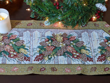 Load image into Gallery viewer, DaDa Bedding Rustic Floral Bouquet Lights Holiday Tapestry Dining Table Runner (6068)