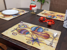 Load image into Gallery viewer, DaDa Bedding Set of 4-Pieces Starry Bohemian Lantern Ornaments Christmas Tapestry Placemats 13” x 19” (14916)