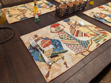 Load image into Gallery viewer, DaDa Bedding Set of 4-Pieces Dancing Women African Kwanzaa Tapestry Dining Table Placemats 13” x 19” (18117)