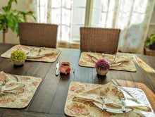 Load image into Gallery viewer, DaDa Bedding Set of 4-Pieces Hint of Mint Floral Cotton Dining Table Napkins 18" x 18" (3036)