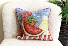 Load image into Gallery viewer, Tache Fruity Drinks Watermelon Lemonade Woven Tapestry Accent Throw Pillow Cover (13082CC)