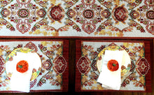 Load image into Gallery viewer, Tache Elegant Burgundy Ornate Paisley Woven Tapestry Table Runner (18194)