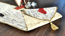 Load image into Gallery viewer, Tache Romantic I Love You Valentine’s Beige Woven Tapestry Table Runner (18111)