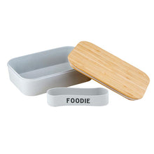 Load image into Gallery viewer, Pack of 3 Foodie Bamboo Lunch Box in Gray | Eco-Friendly and Sustainable | 7.5" x 5" x 2"