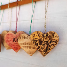 Load image into Gallery viewer, Christmas Carol Heart Ornaments