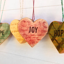 Load image into Gallery viewer, Christmas Carol Heart Ornaments