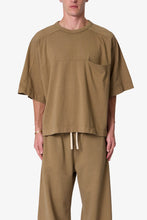 Load image into Gallery viewer, Paneled Hidden Pocket Tee - Washed Earth