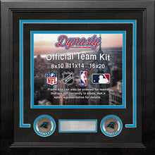 Load image into Gallery viewer, Carolina Panthers Custom NFL Football 16x20 Picture Frame Kit (Multiple Colors)