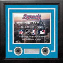 Load image into Gallery viewer, Carolina Panthers Custom NFL Football 11x14 Picture Frame Kit (Multiple Colors)