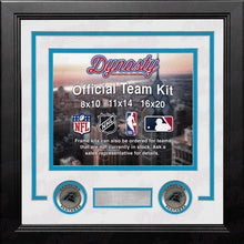 Load image into Gallery viewer, Carolina Panthers Custom NFL Football 11x14 Picture Frame Kit (Multiple Colors)