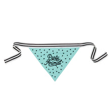Load image into Gallery viewer, Party Animal Pet Bandana | In Blue With Printed Hearts Designs